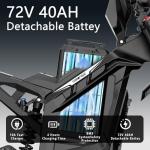 OXYSURE 72V Electric Dirt Bike, 53MPH Speed