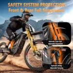 OXYSURE 72V Electric Dirt Bike, 53MPH Speed