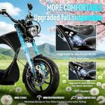 Eahora M1P Pro: 4000W Electric Motorcycle, 55 Miles