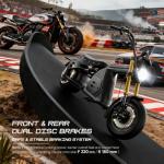 eAhora M8S 4000W Electric Motorcycle - 90 Miles Range