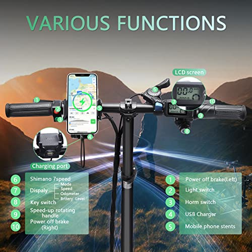 Folding 20'' Electric City Bike with Removable Battery