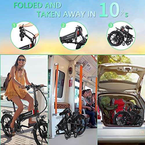 Folding 20'' Electric City Bike with Removable Battery
