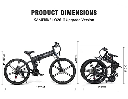 SAMEBIKE 26'' Electric City Bike 21-Speed