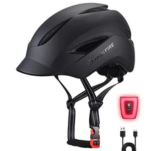 Electric Bike Helmet with USB Rear Light & Visor