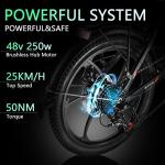 Folding 20'' Electric City Bike with Removable Battery