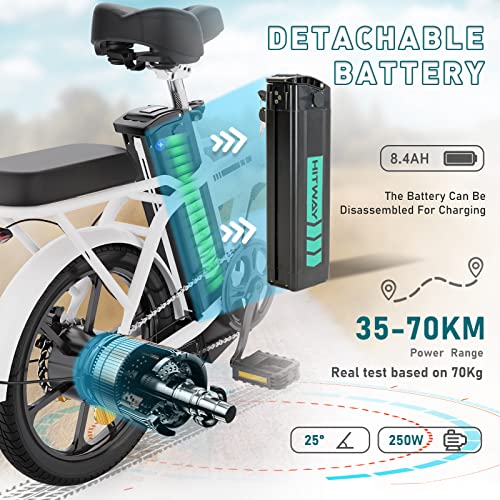 HITWAY Foldable Electric City Bike with 8.4h Battery