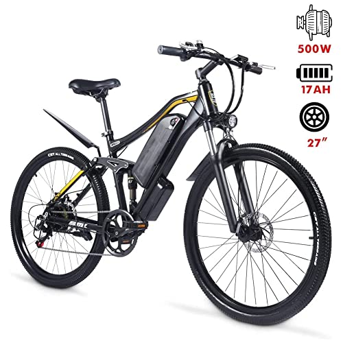 27.5" Full Susp. E-Bike - Dual Battery, Disc Brake
