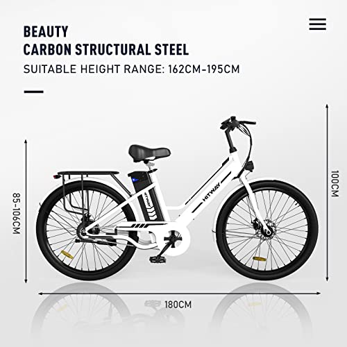 26" Hitway City E-bike - 3 Speeds