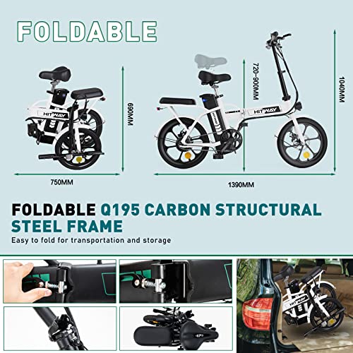 HITWAY Foldable Electric City Bike with 8.4h Battery