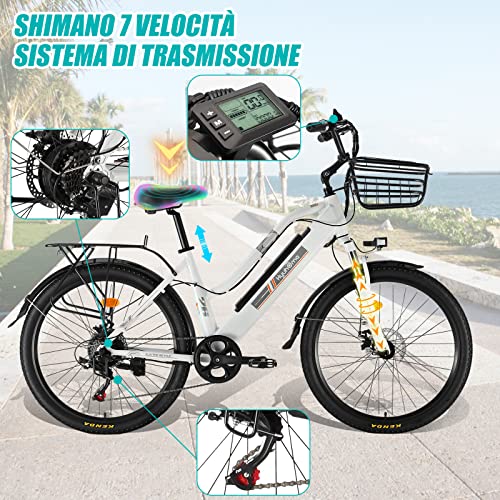 Women's 26'' AKEZ Electric Mountain Bike