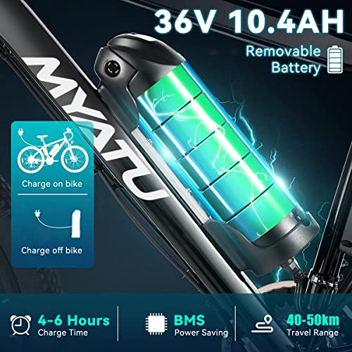 Myatu 26" Electric Mountain Bike, 36V Battery, 21 Speed