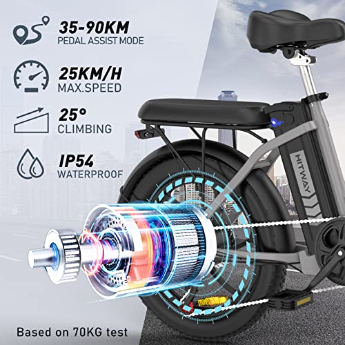HITWAY 20" Fat Tire Electric Bike - 7 Gears