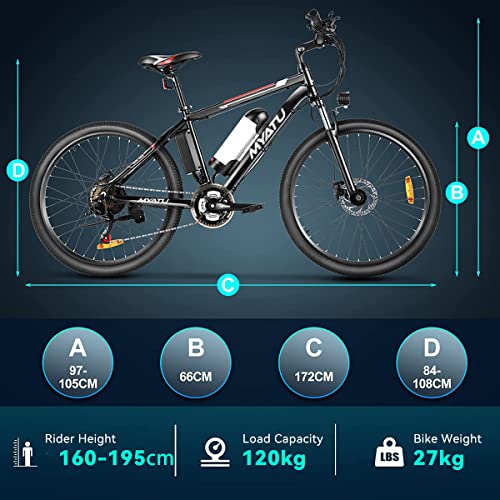 Myatu 26" Electric Mountain Bike, 36V Battery, 21 Speed