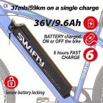 Blue Electric Mountain Bike - Swifty AT656