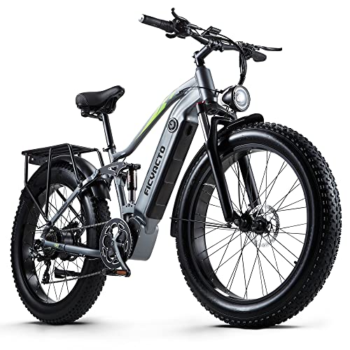 Ficyacto E-Mountain Bike with Fat Tires & 48V Battery