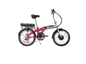 Swifty Liberte Red Electric Folding Bike , Silver/Pink