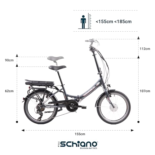Folding 250W e-bike for adults, 7-speeds