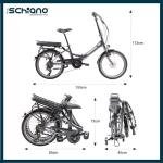 Folding 250W e-bike for adults, 7-speeds