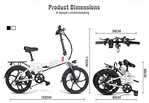 20" Folding Electric City Bike with 7-Speed Shifter
