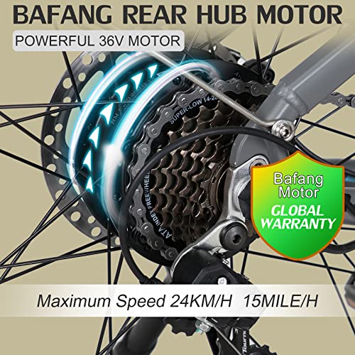 Hyuhome 27.5" Electric Mountain Bike, Grey
