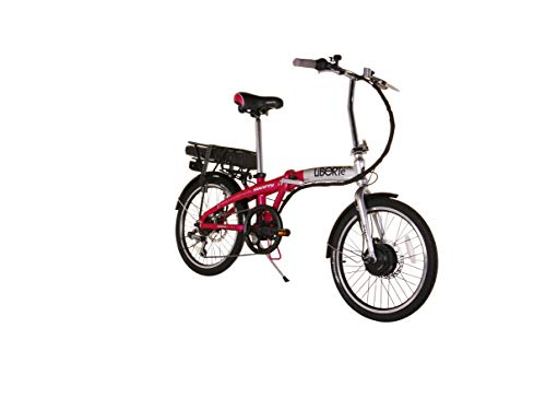 Swifty Liberte Red Electric Folding Bike , Silver/Pink