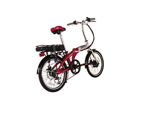 Swifty Liberte Red Electric Folding Bike , Silver/Pink