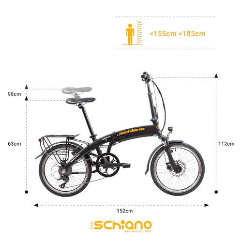 20" F.lli Schiano Folding E-Bike with LCD Display