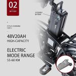 CEAYA 20" Foldable Fat Tire Electric Bike