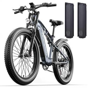 Adult Mountain E-Bike with Dual Disc Brakes