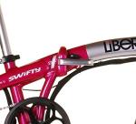 Swifty Liberte Red Electric Folding Bike , Silver/Pink