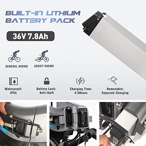 HITWAY 250W Lightweight Foldable Pedal Assist E-Bike