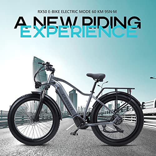 CEAYA 26" Fat Tire E-Bike with 48V Battery