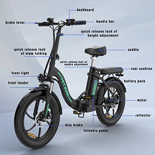 HITWAY Fat Tire Electric Bike - 20