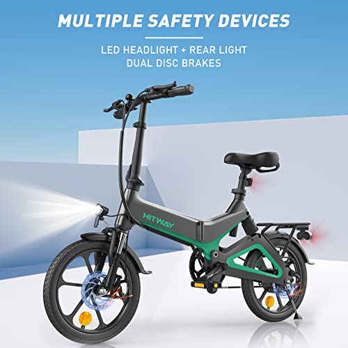 HITWAY 250W Lightweight Foldable Pedal Assist E-Bike