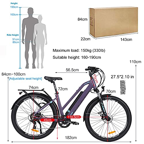 Hyuhome E-MTB: 27.5" Full Terrain Electric Bike