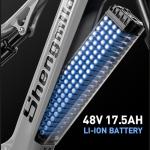 VLFINA Fat Tire Full Suspension E-Bike - 26