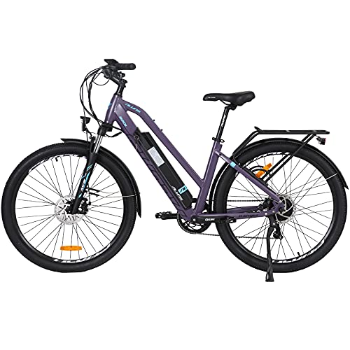 Hyuhome 27.5" Electric Mountain Bike, Purple