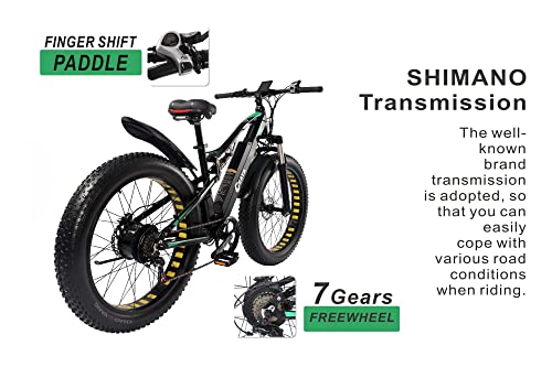 CEAYA Fat Tire Electric Bike for Men