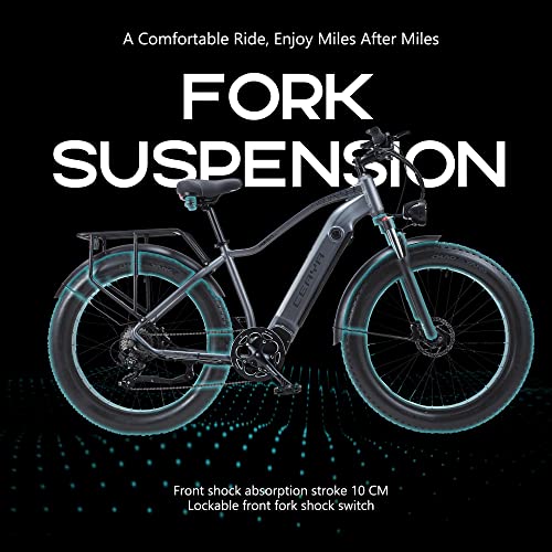 CEAYA 26" Fat Tire E-Bike with 48V Battery
