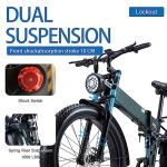 Green Fat Tire Electric Mountain Bike for Men