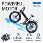 Green Fat Tire Electric Mountain Bike for Men