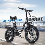 Foldable E-Bike, 48V, LCD, Shimano Gears, Fat Tires