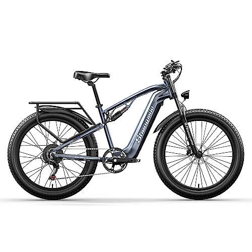 Mountain E-Bike: Fat Tire, Full Suspension, 48V Battery