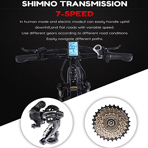 26" Off-Road Electric Fat Tire Mountain Bike