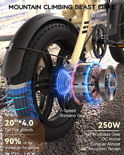 Foldable Fat Tire Electric Mountain Bike - ADO Beast
