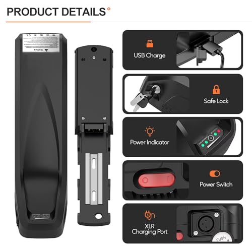 48V 15AH Ebike Battery for 200W-1600W Motor