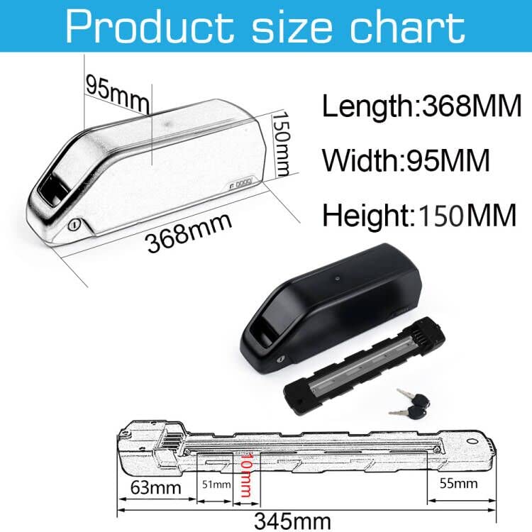 52V 24Ah Shark Ebike Battery for Powerful Hub Motors