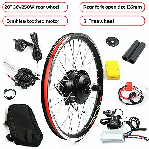 Bathrena 20-Inch Electric Bike Conversion Kit 250W Rear