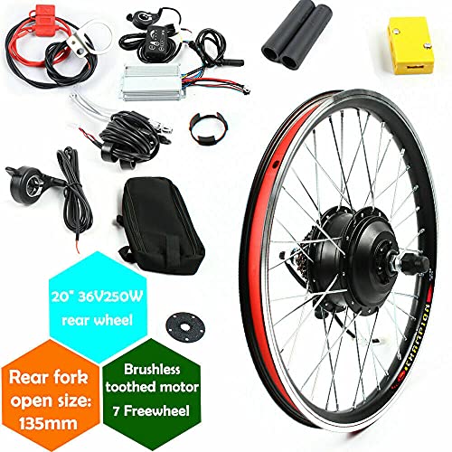 Bathrena 20-Inch Electric Bike Conversion Kit 250W Rear