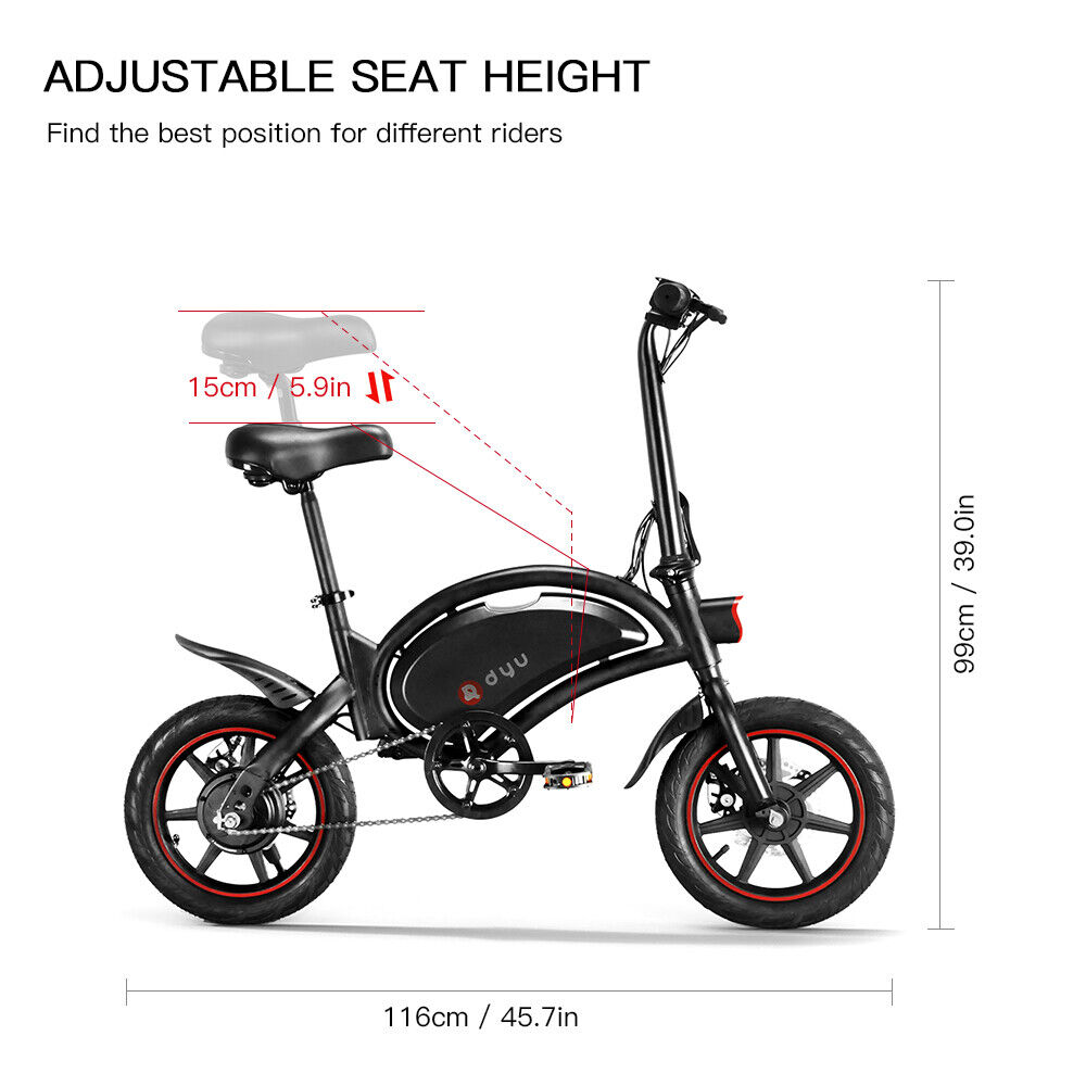 DYU D3F Folding E-Bike - 14", 250W, 36V